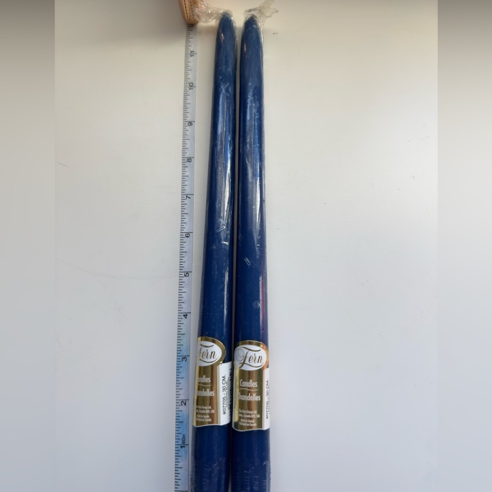 12” Country Blue Tapered Candles